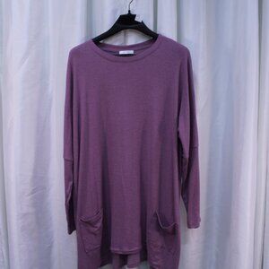 Elegant Mauve Long Sleeve Tunic